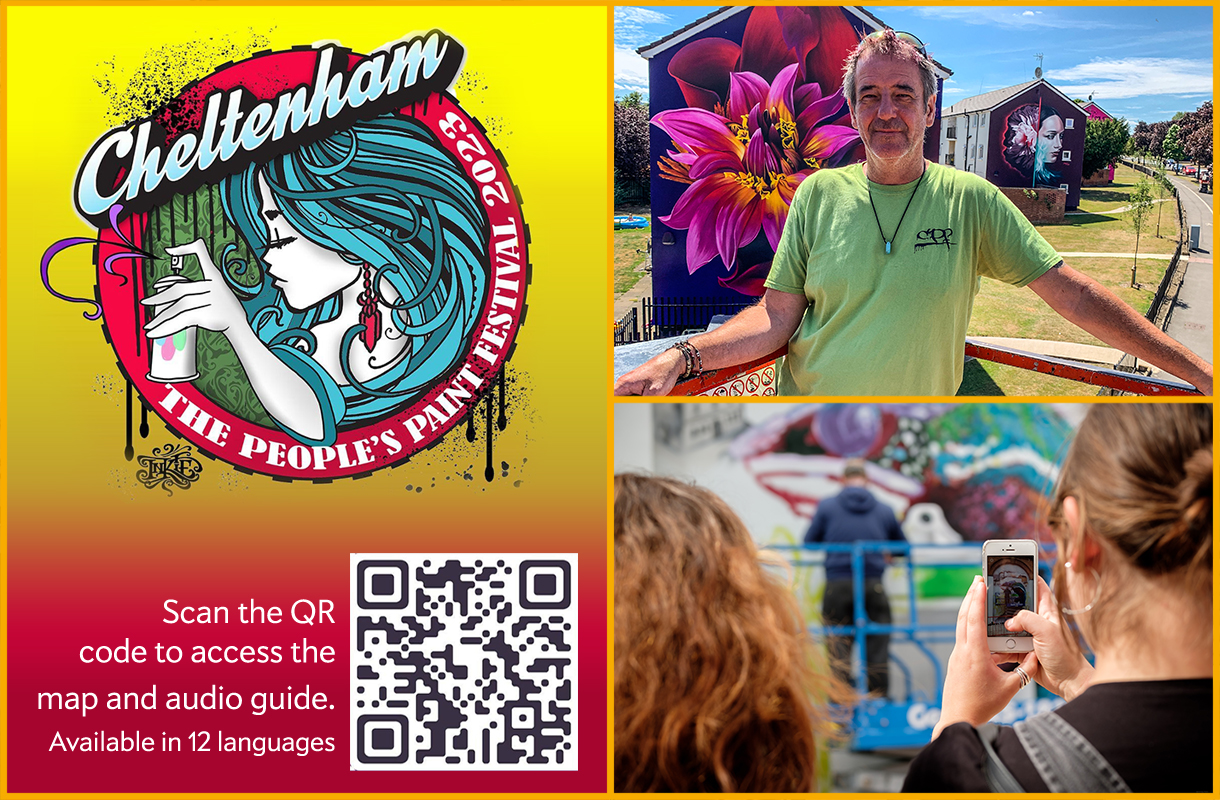 Cheltenham Paint Festival logo and artworks